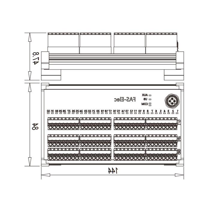 IP20、IO-Link Hub、PNP、32DI、Terminal module、00BH13