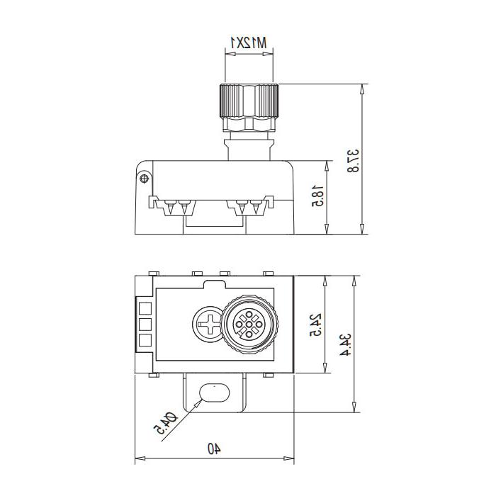 AS-i分线器、绝缘层刺破连接技术/M12母头5Pin、 A扣、912909 